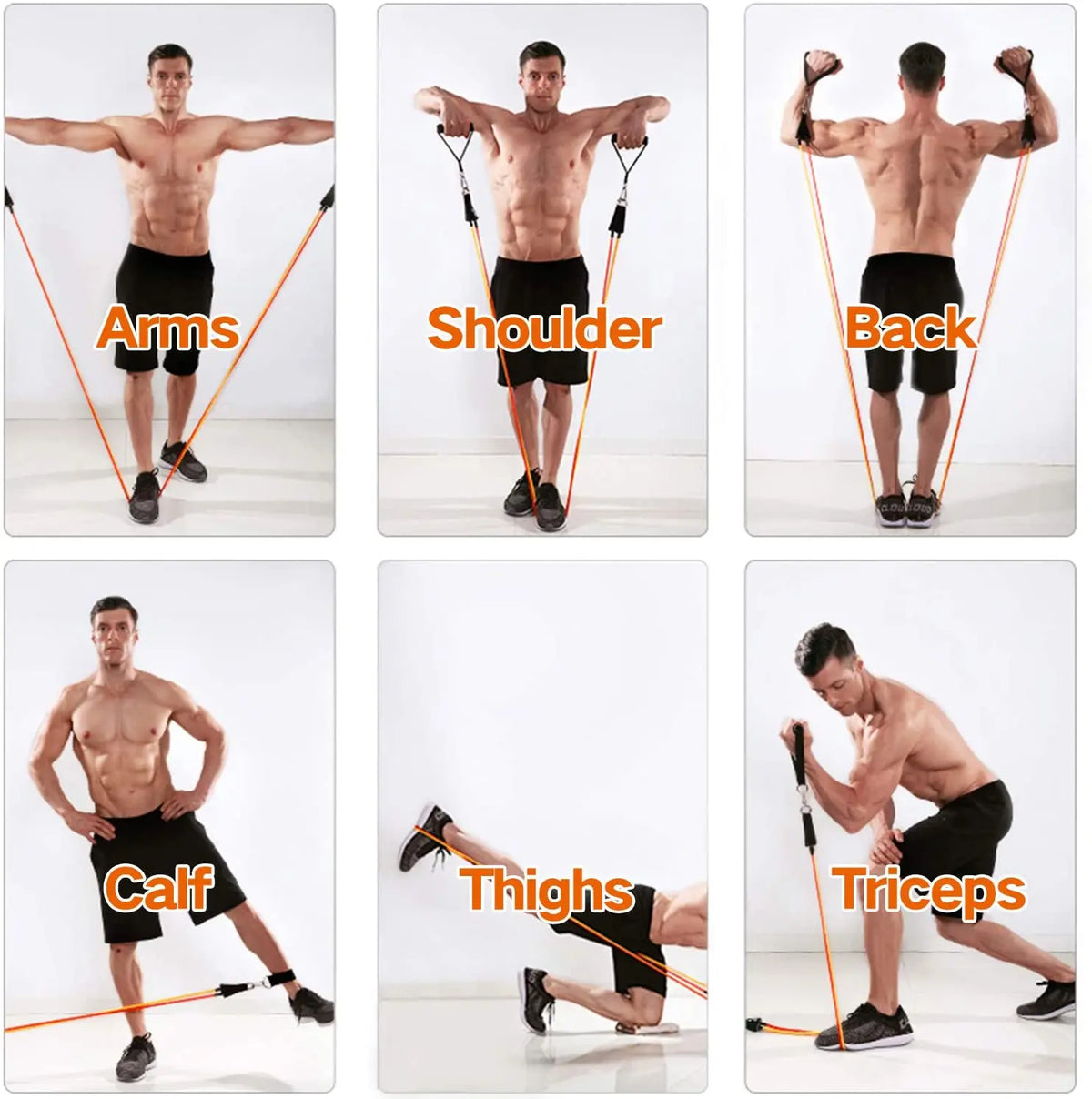 150 lb Resistance Bands Workout Set